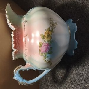 Vintage Reinhold Schlegelmilch porcelain multicolored pitcher